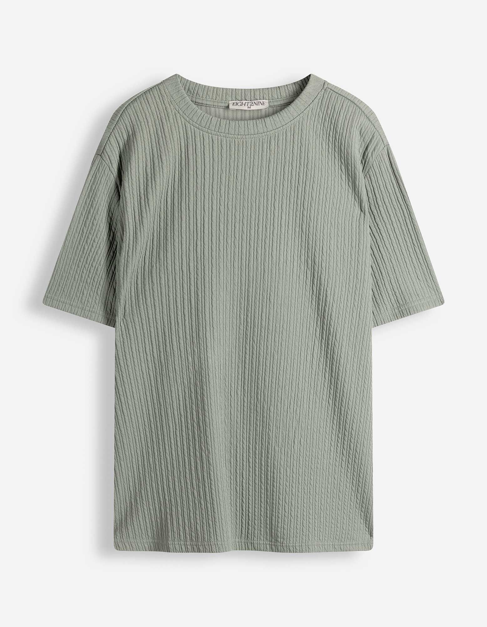 T-Shirt - einfarbig - Mint