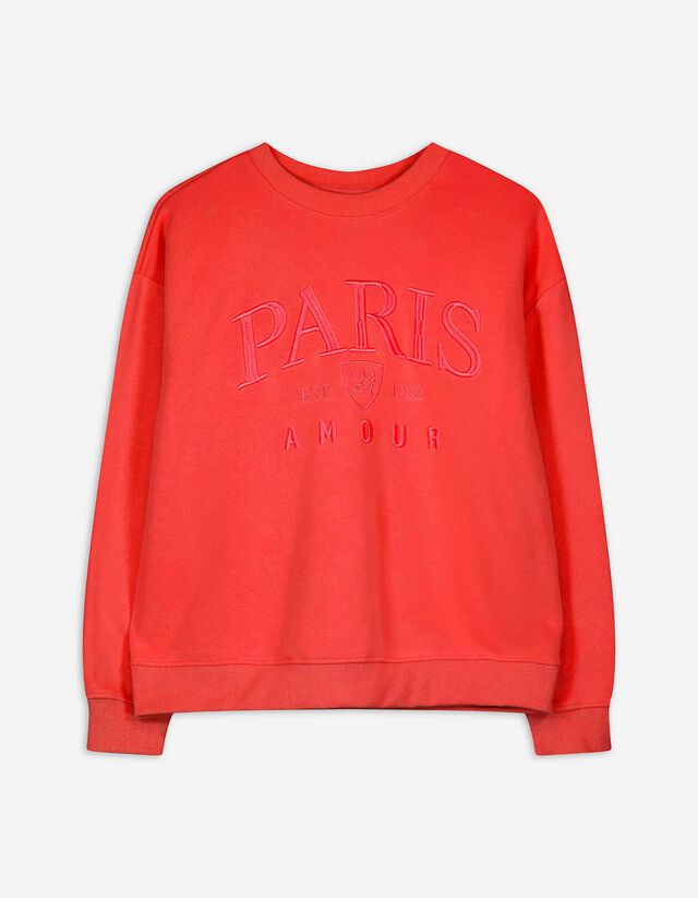 Sweatshirt - Paris - rood