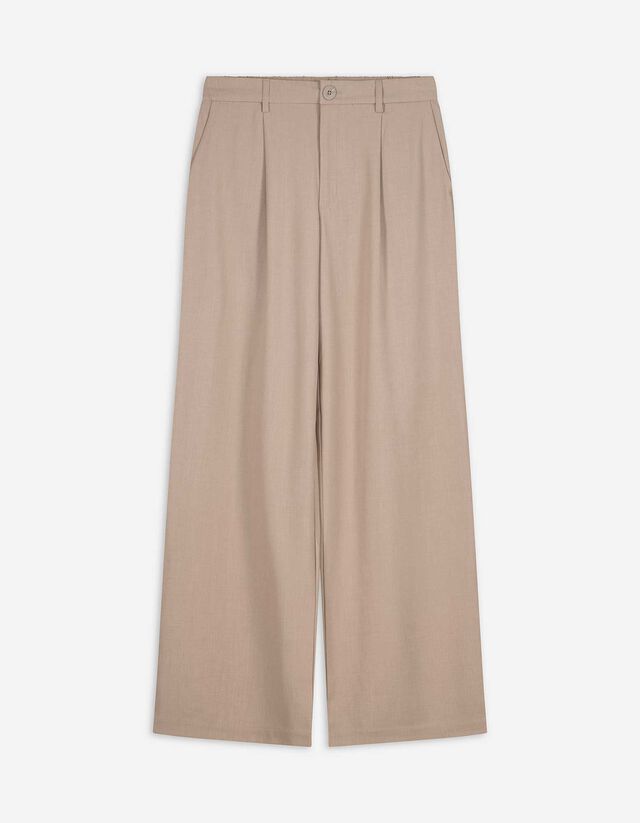 Broek - Wide fit - grijs