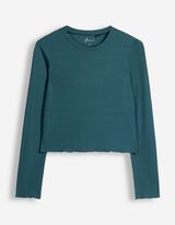 Pyjama Set aus Shirt und Hose - Gerippt - Petrol