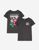 T-Shirt - Rückenprint - dunkelgrau