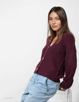 Kardig&aacute;n - tmavofialova