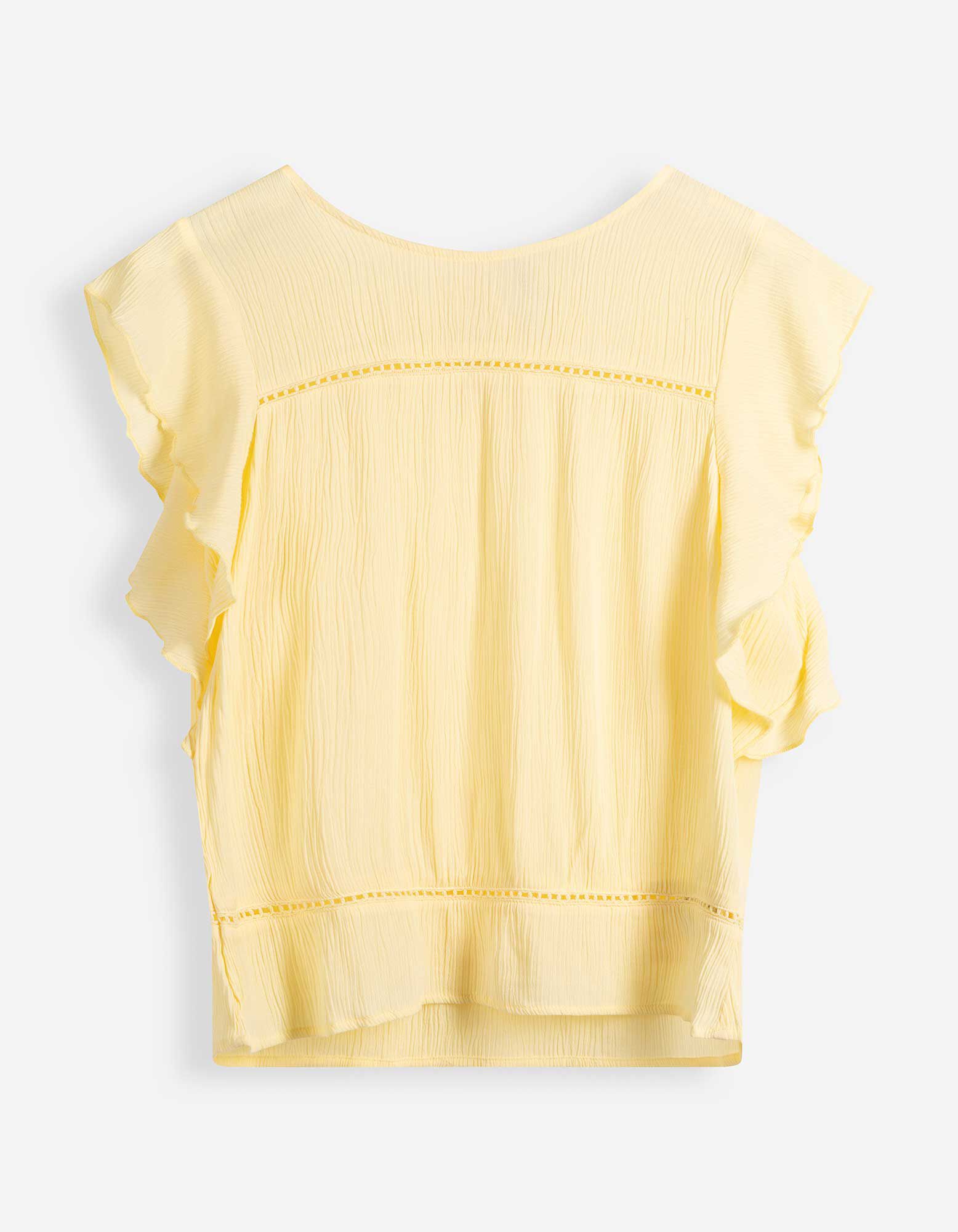 Blusenshirt - einfarbig - Hellgelb
