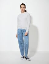 Giacca in maglia - Scollo a V - bianco