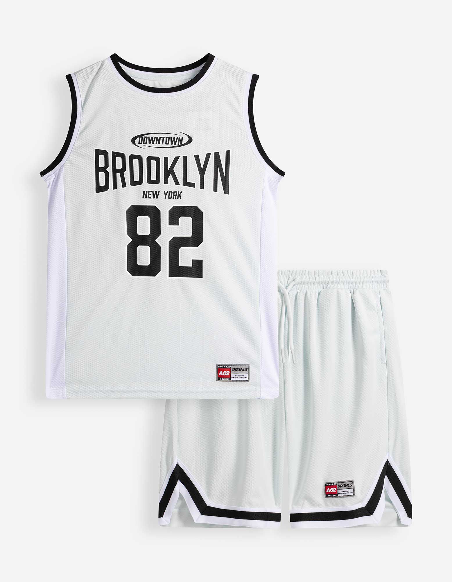 Souprava trička a kalhot - S&iacute;ťovina - svetle  modra