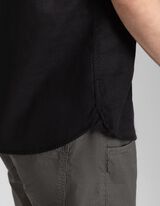 Košulja - Mješavina lana - crna