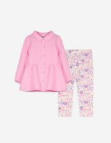 Set aus Kleid und Leggings - Musselin