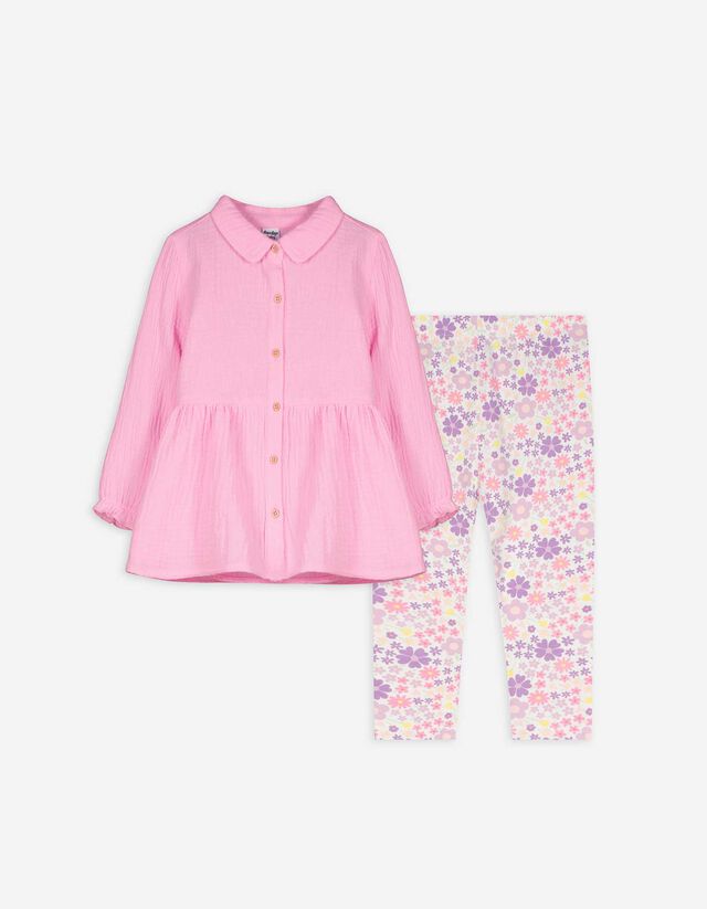 Set aus Kleid und Leggings - Musselin