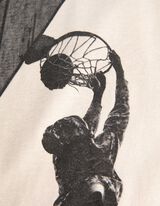 Tričko s dlhými rukávmi - Predná potlač - svetloseda