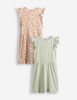 Jurk - Set van 2 - lichtgroen