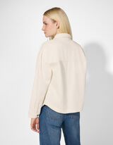 Hemdjacke - einfarbig - wei&szlig;