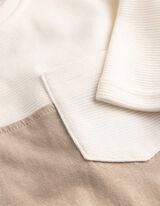 T-shirt - Kleur blokkering - beige