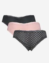 Brazilske tange - 3 u pakovanju - tamno-siva