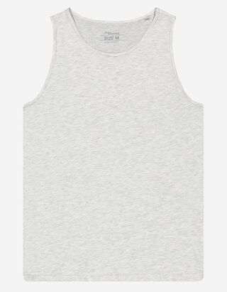 Top sans manches - Encolure ronde - blanc