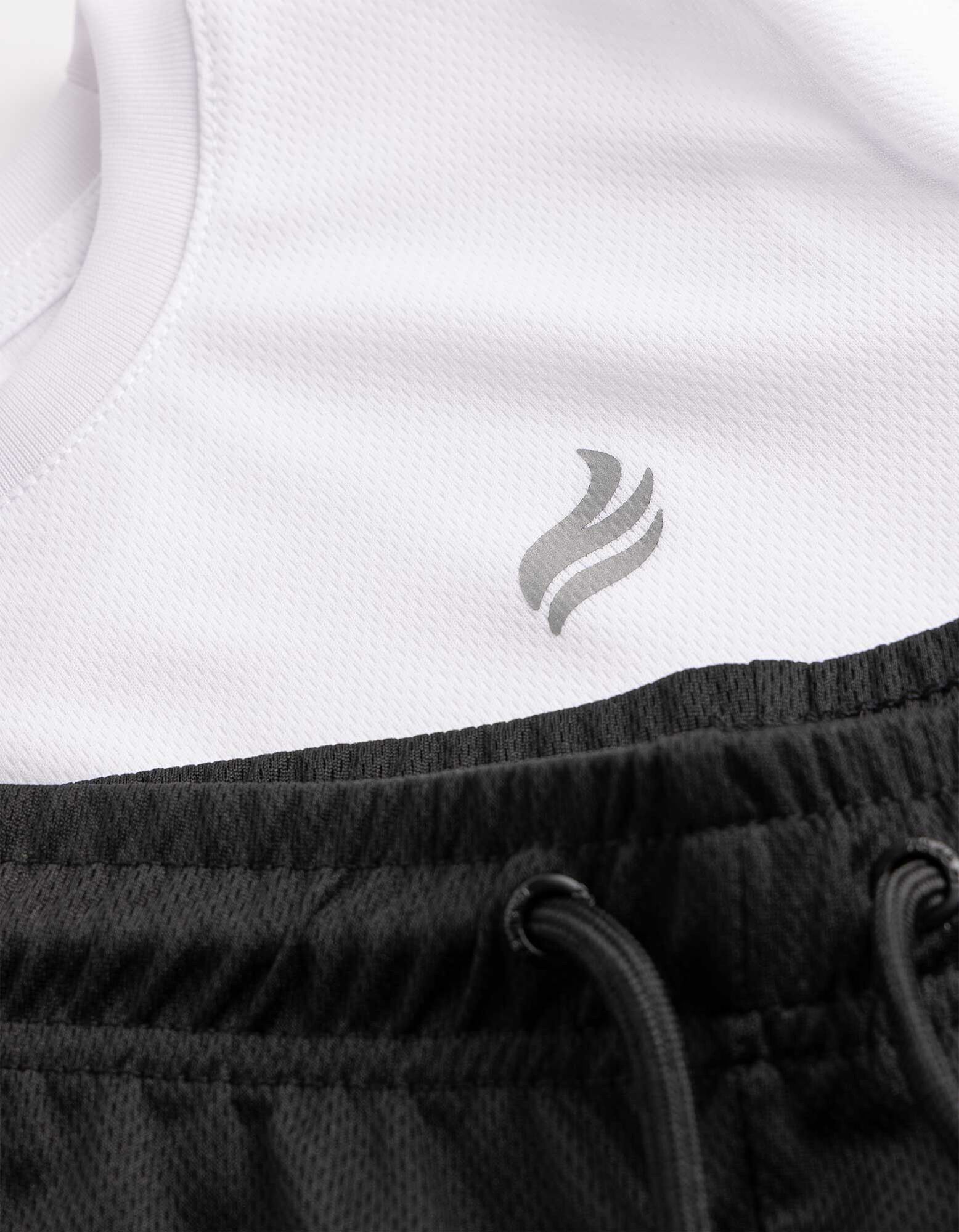 Set aus T-Shirt und Hose - Frontprint - Wei&szlig;