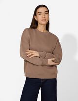 Sweatshirt - R&uuml;ckenprint - braun