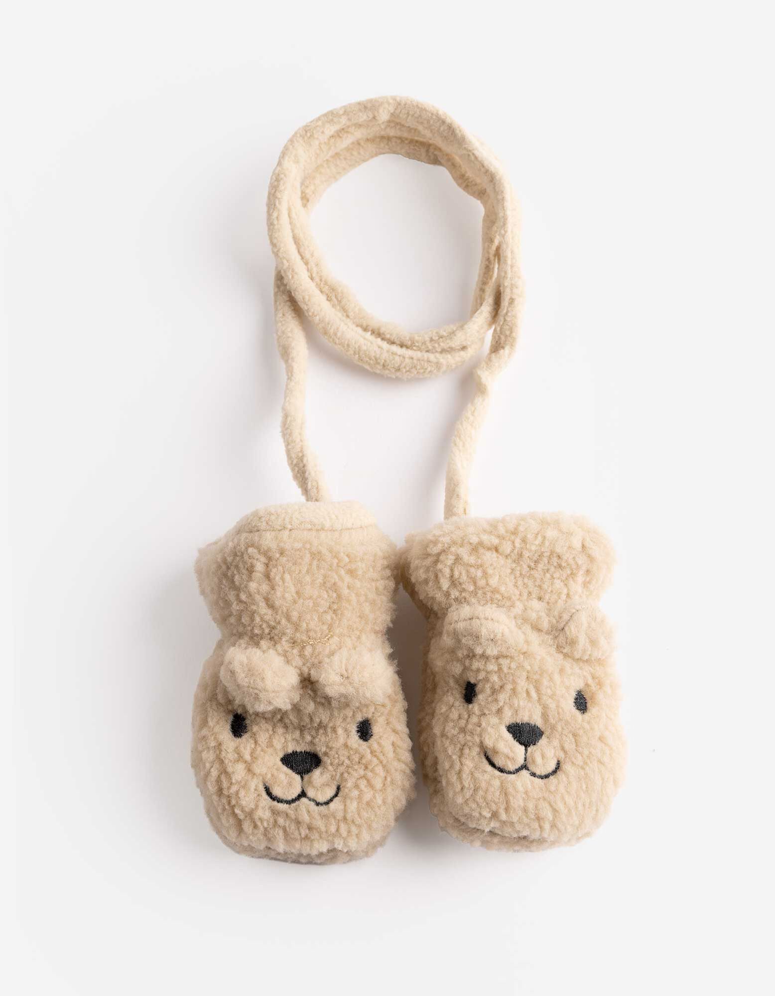 F&auml;ustlinge - Teddyfell - Beige