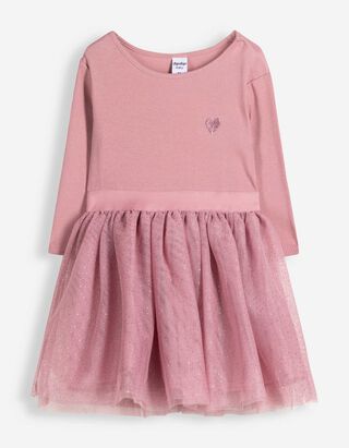 Kleid - Baumwoll-Mix - Rosa