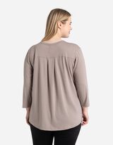 koszulka z długim rękawem - dekolt serafino - bez