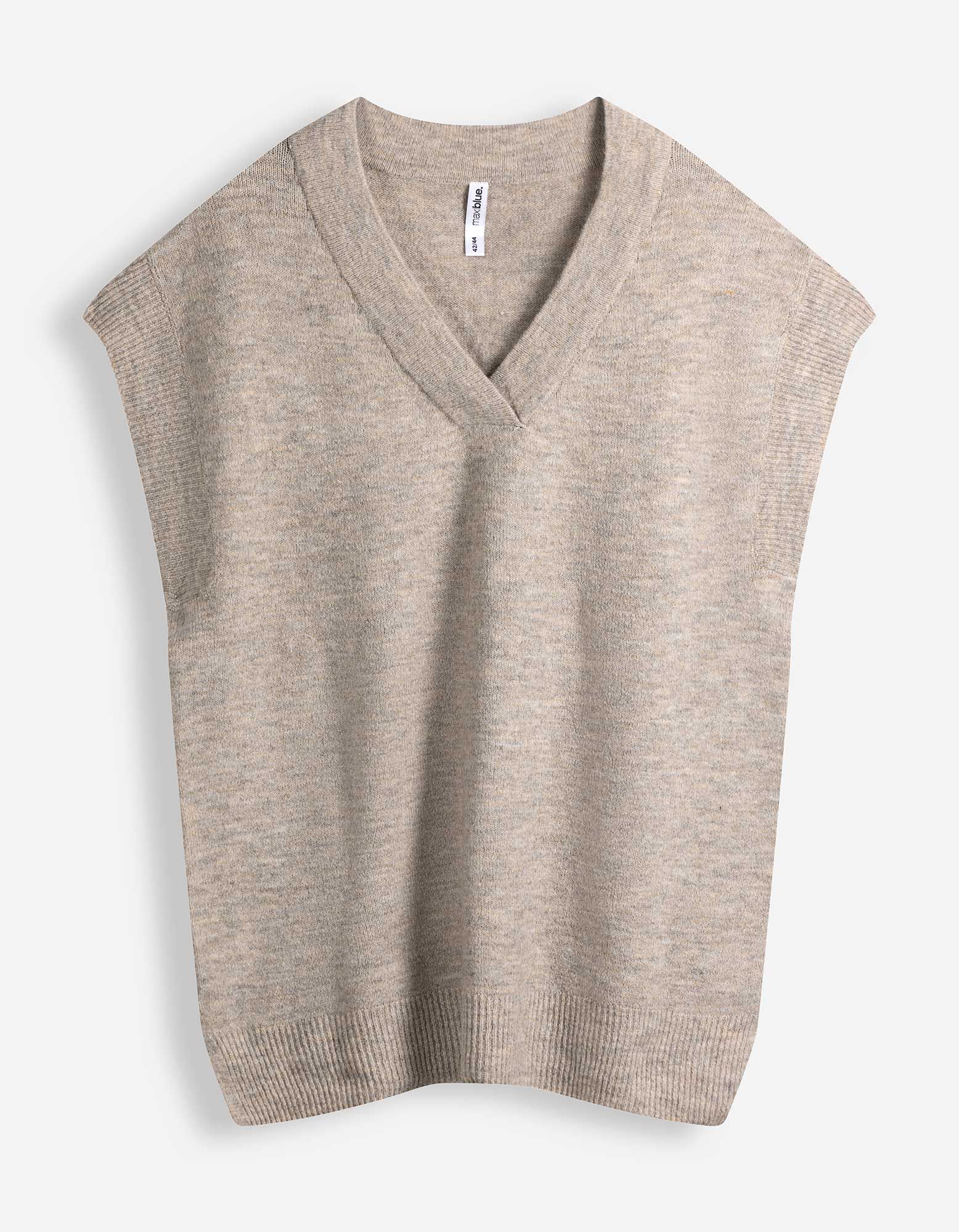 Pullunder - einfarbig - Beige