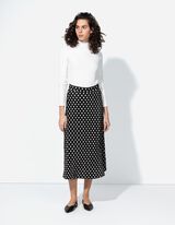 Skládaná sukně - Záhyby - cerná