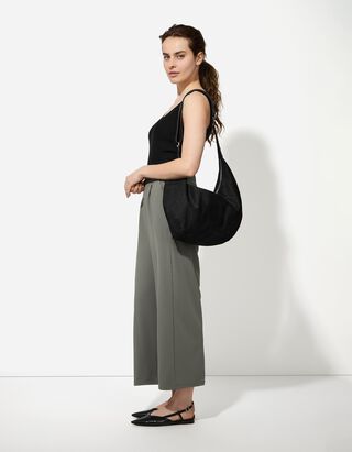 Umhängetasche - Kunstleder - schwarz