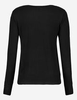 Pullover - viskoosisegu - must