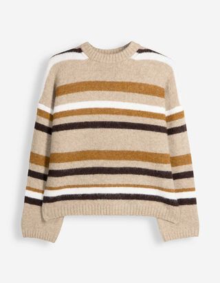 Trui - Strepen - Beige
