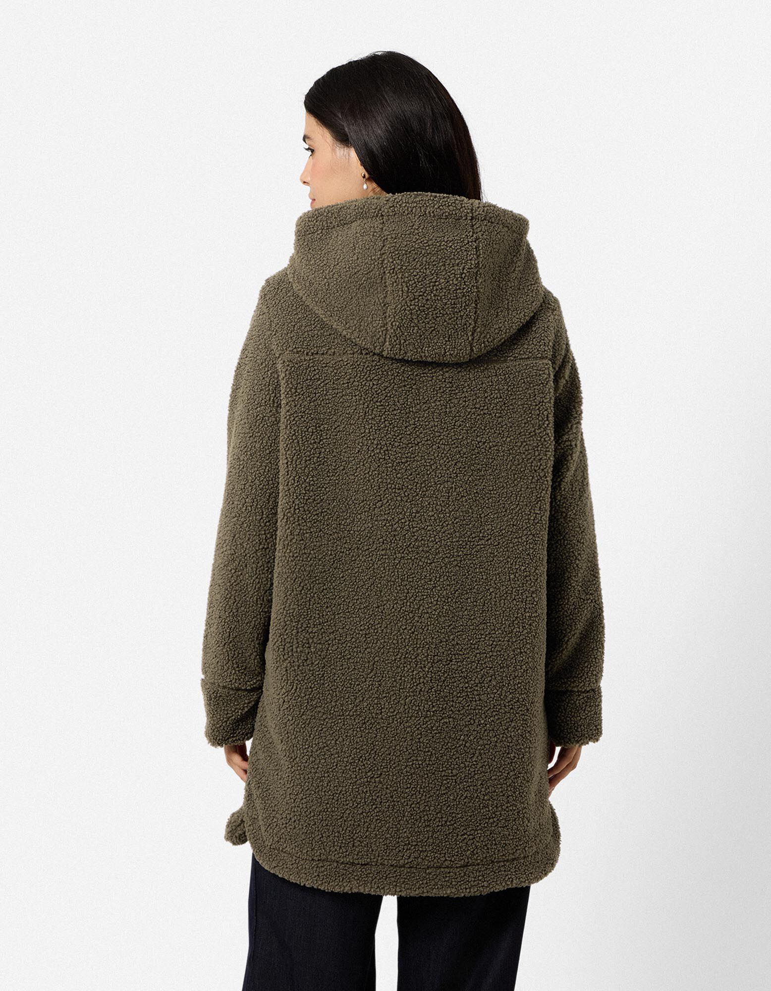 Mantel - Teddyfell - Khaki
