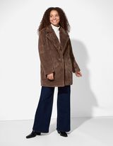 Kabát - Műszőrme - barna