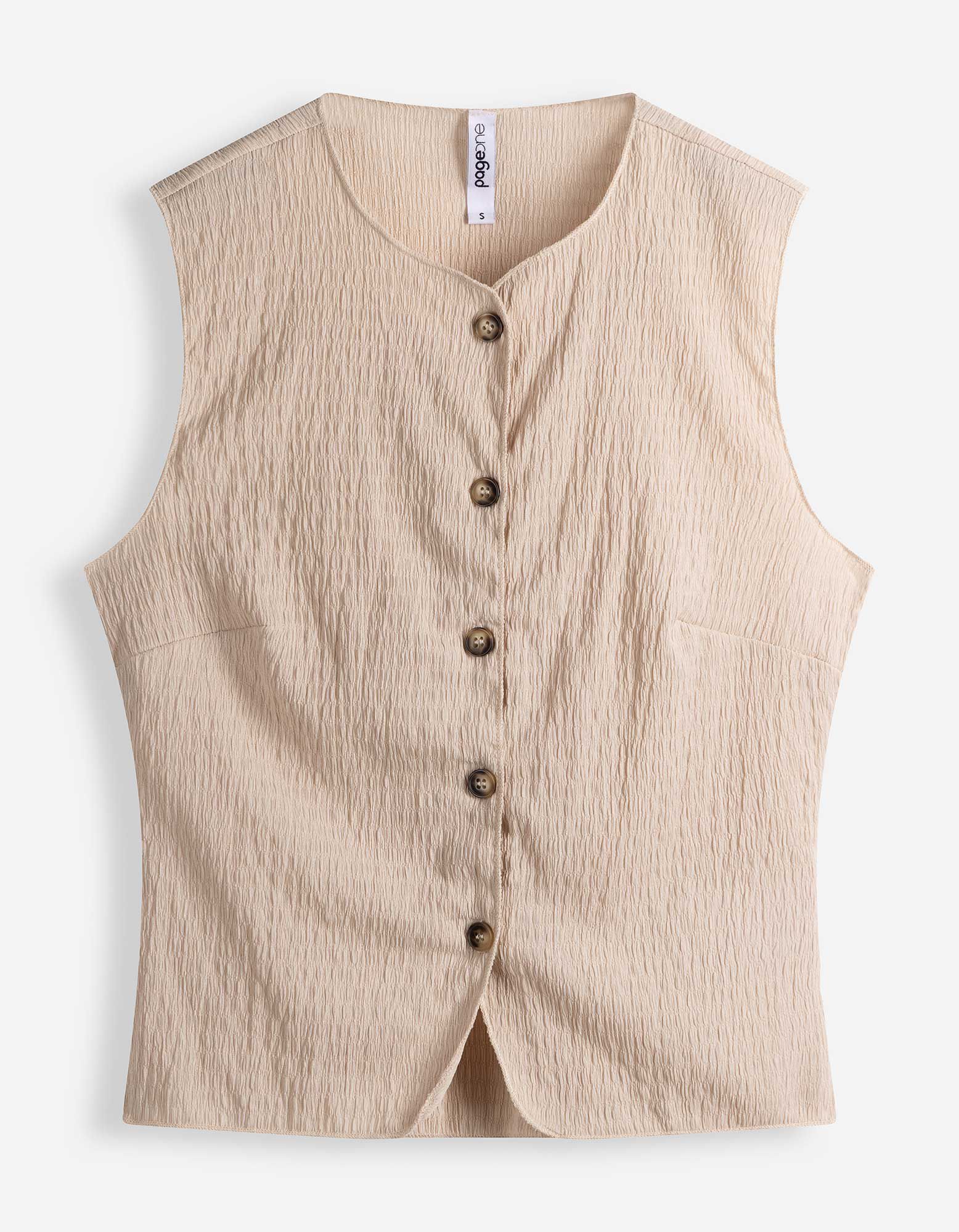 Top - Cr&ecirc;pe - Beige