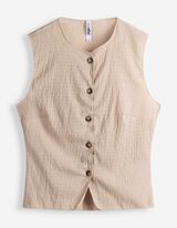 Top - Cr&ecirc;pe - Beige