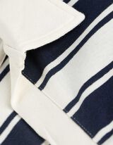 Pololangarmshirt - Streifen - weiß