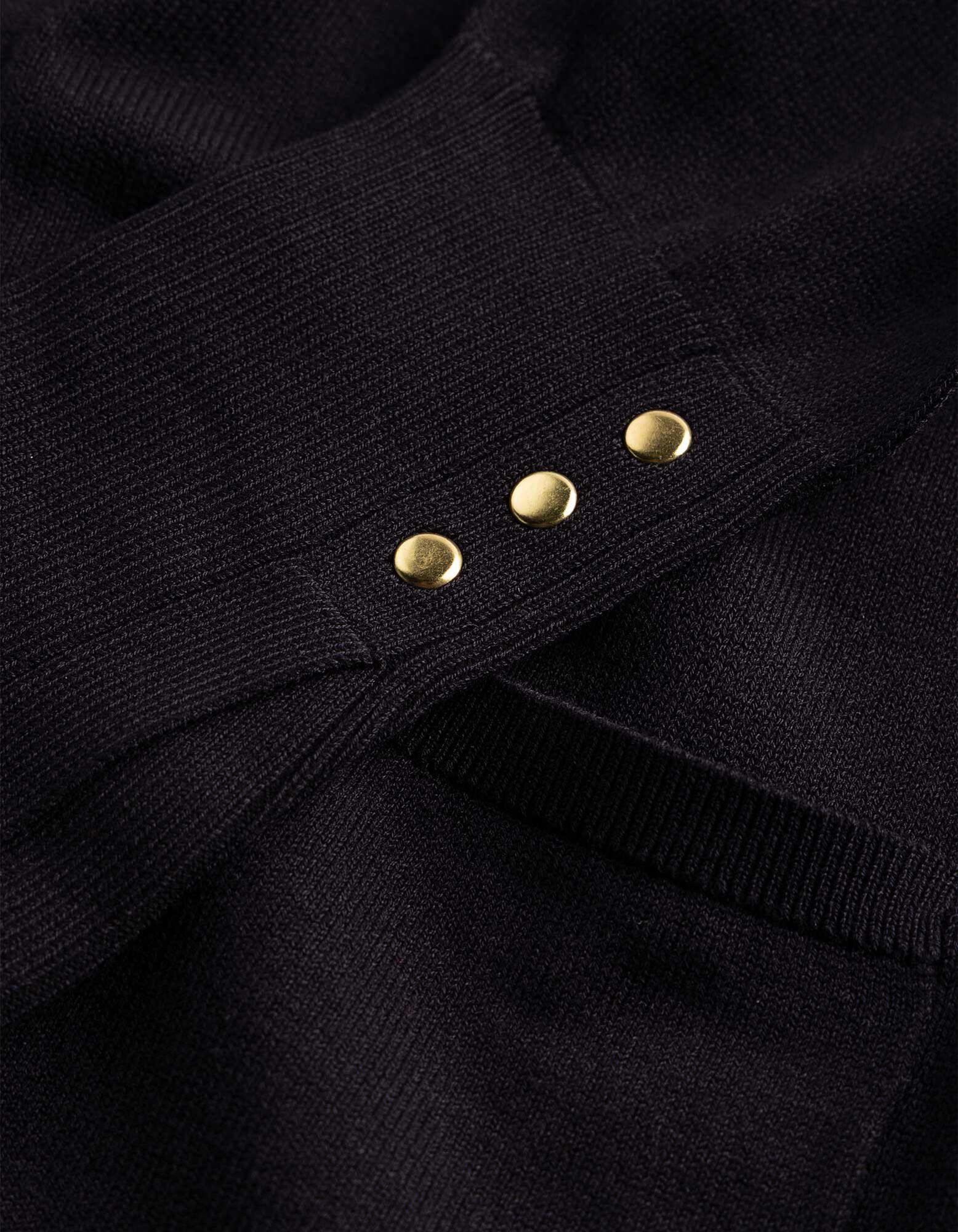 Longcardigan - Feinstrick - Schwarz