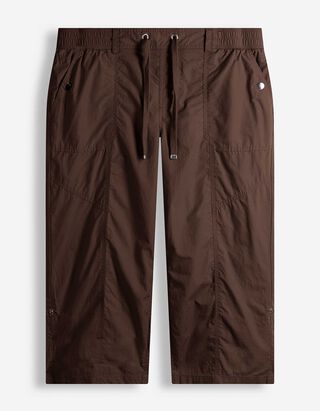 Caprihose - Fixierter Beinumschlag - Braun
