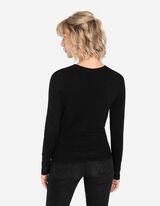 Pullover - Zierknöpfe - schwarz