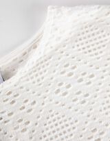 Maglia cropped - Maglia traforata - bianco