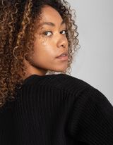 Kardigan - Grubo pletenje - crno