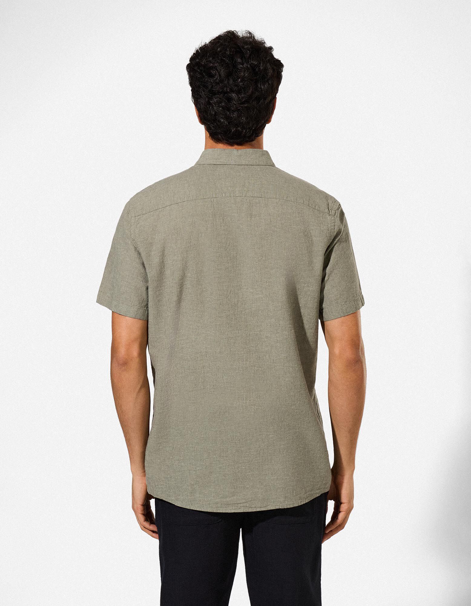 Chemise - Lin m&eacute;lang&eacute; - Vert