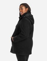 Cappotto - Effetto lana - nero