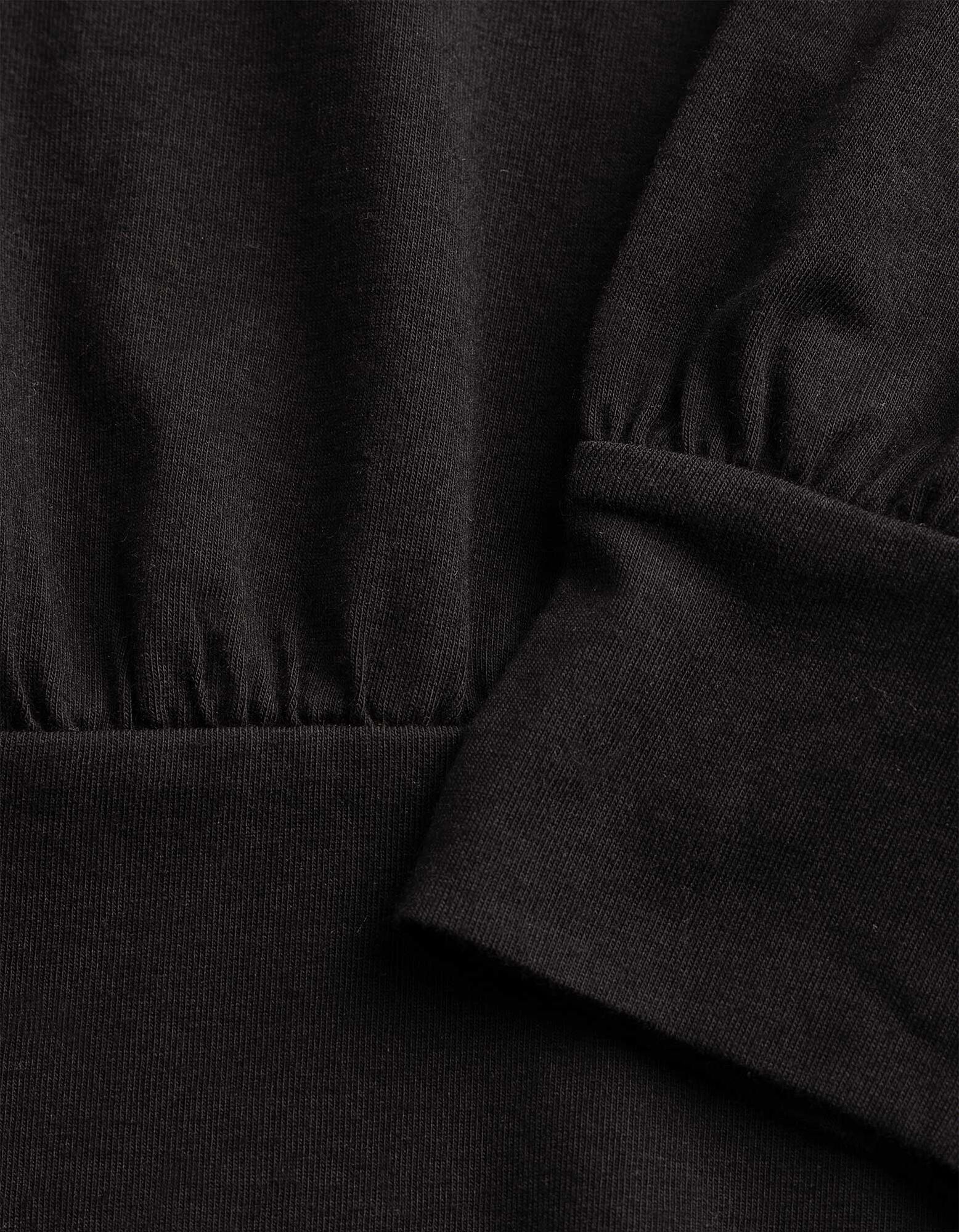 Langarmshirt - Modal-Anteil - Schwarz