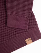 Pulóver - Gofri szerkezet - mélyvörös