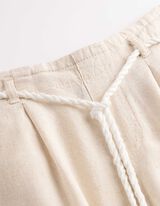 Culotte - Leinen-Optik - Beige