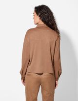 Bl&uacute;z - Vel&uacute;r ut&aacute;nzat - barna