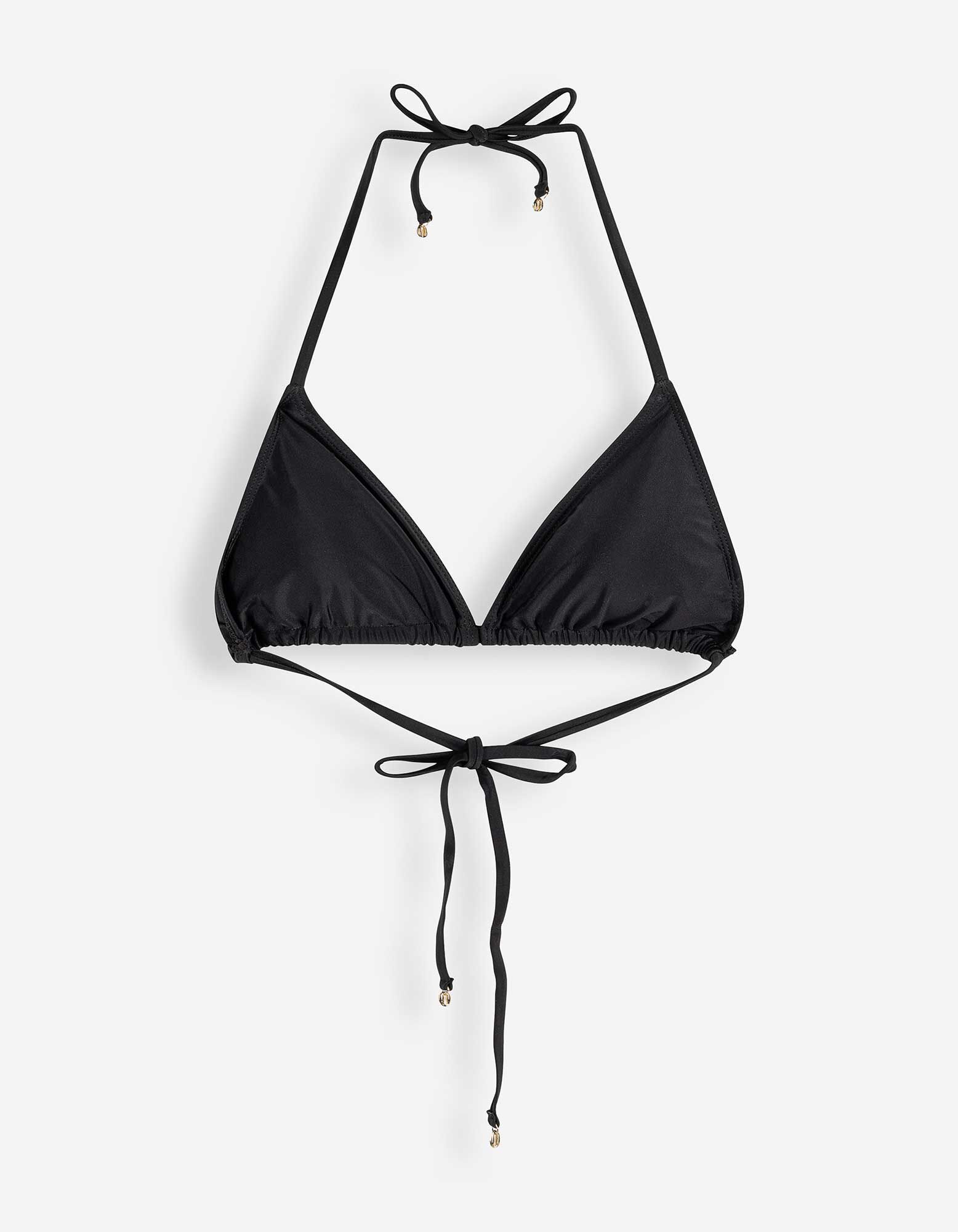 Haut de bikini - La&ccedil;age - noir