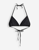 Haut de bikini - La&ccedil;age - noir