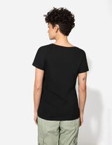 T-Shirt - Zierperlen - schwarz