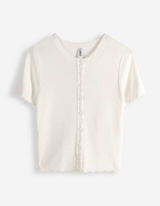 Cardigan - Unicolore - blanc