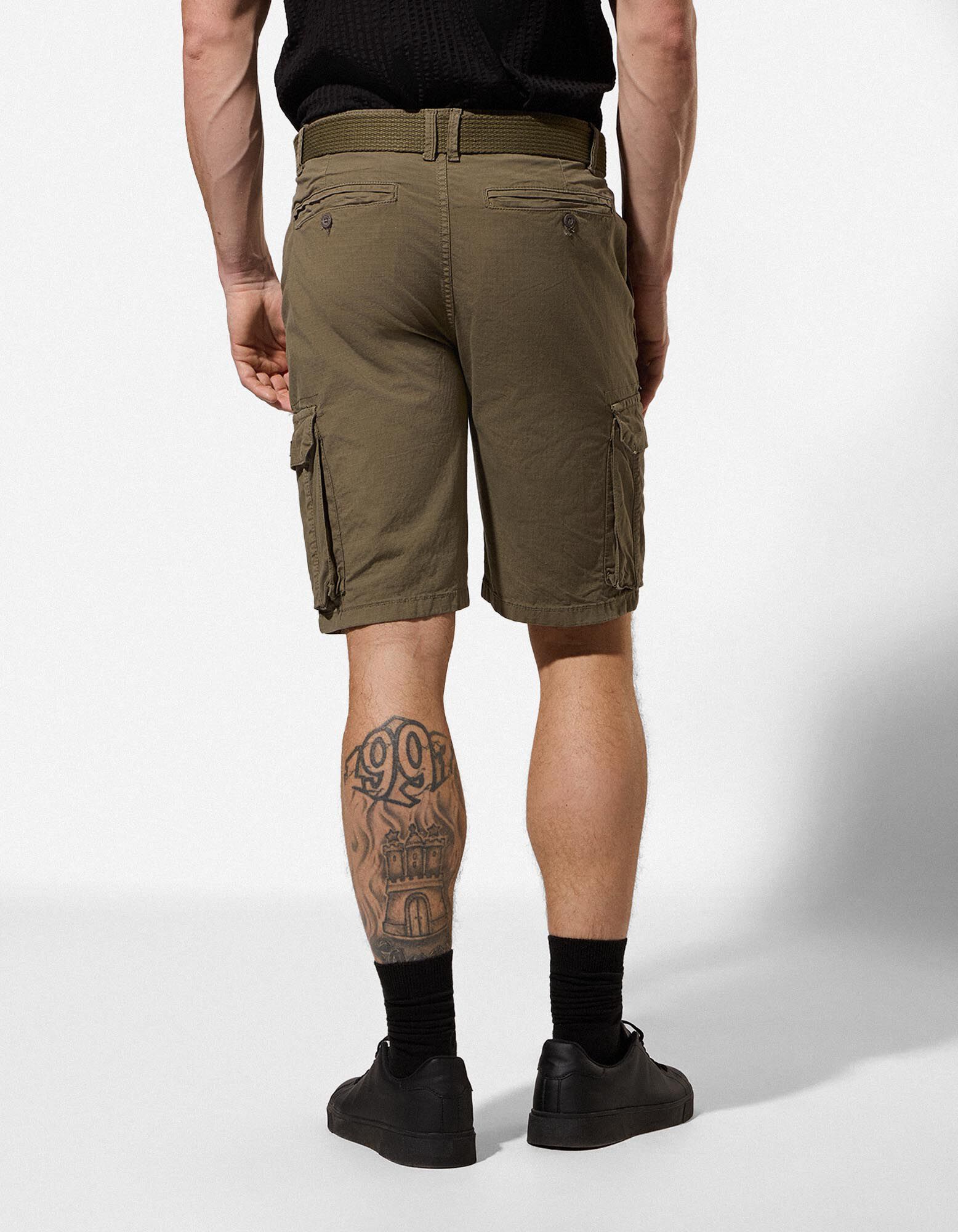 Cargo-stiilis l&uuml;hikesed p&uuml;ksid - Ripstop - tumeroheline