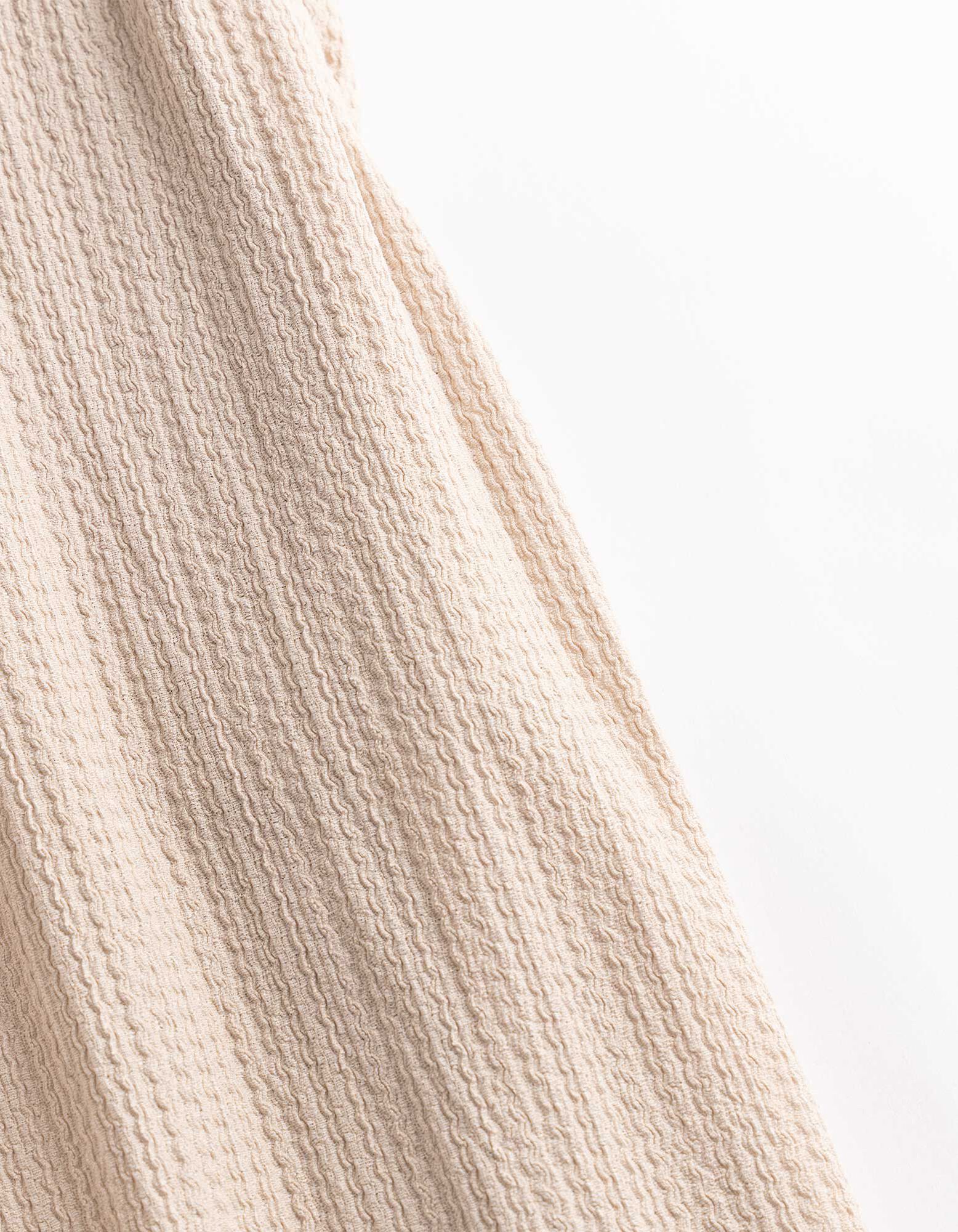Hose - Waffelstruktur - Beige